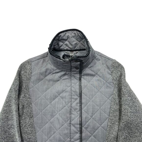 Smartwool Women's Size Small‎ Gray Quilted Full Zip Wool Jacket - Picture 3 of 15